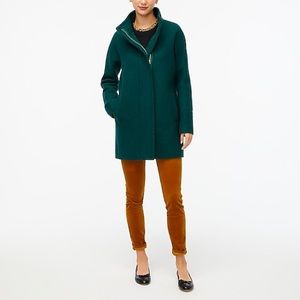 J Crew City Coat in Dark Forest size 12